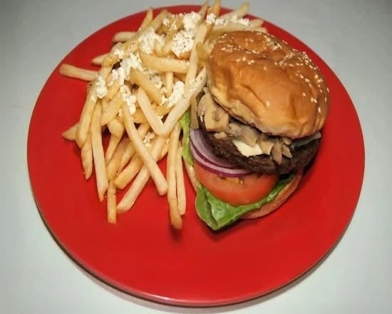 Swiss Mushroom Burger.